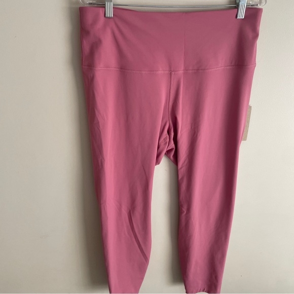 NWT 1X Nike Yoga Leggings Womens Pink Rose Compression High Rise full length - Picture 1 of 7